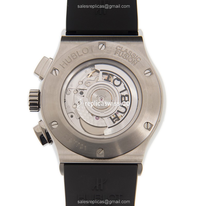 Hublot Classic Fusion Replica - Automatic - Black Dial - Rubber Strap - Buckle Clasp - View 3