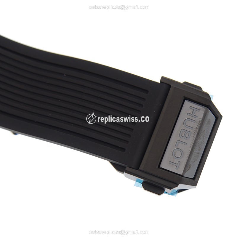 Hublot BIG BANG Replica - Automatic - PVD Titanium - Black Dial - Rubber Strap - View 4