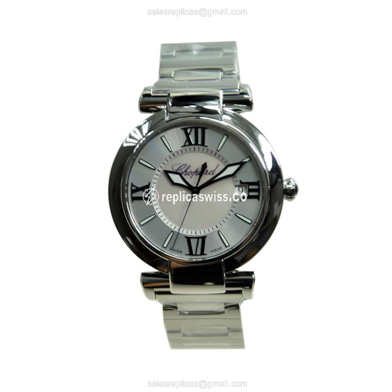 Chopard Imperiale Replica - Automatic - Stainless Steel - White Dial - Silver Steel Strap - View 2