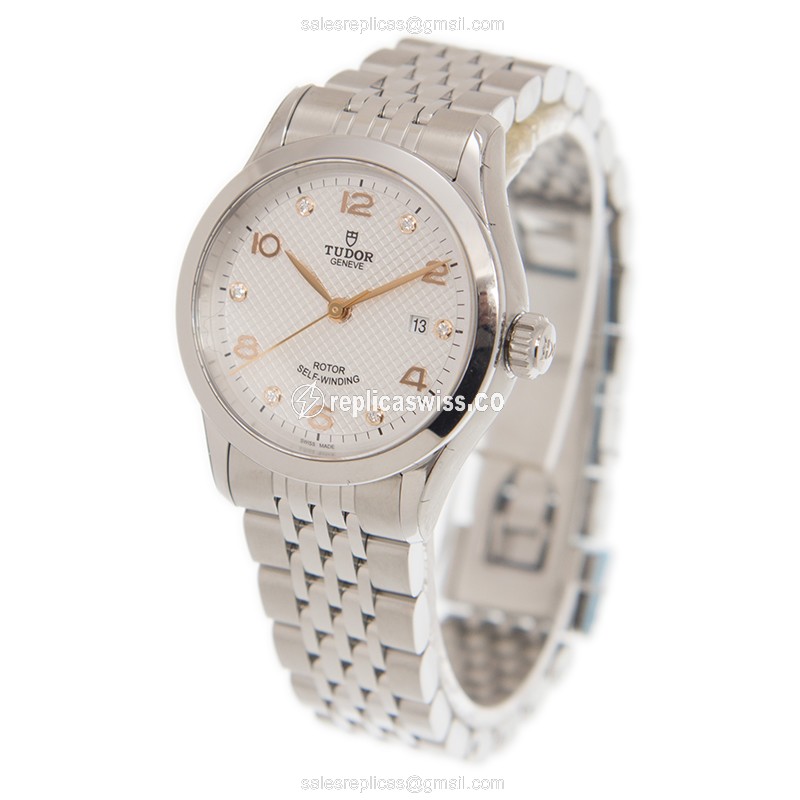 Tudor 1926 Replica - Automatic - Steel Case - Silver Dial - Silver Strap - View 3