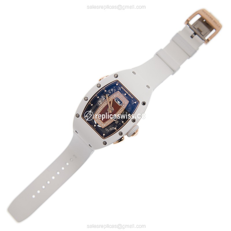Richard Mille RM037 Replica - Auto - Ceramic - White Strap - View 2