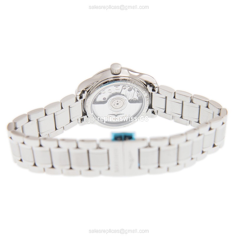 Longines Master Replica - Automatic - Steel Case, Blue Dial - Silver Steel Strap - View 4