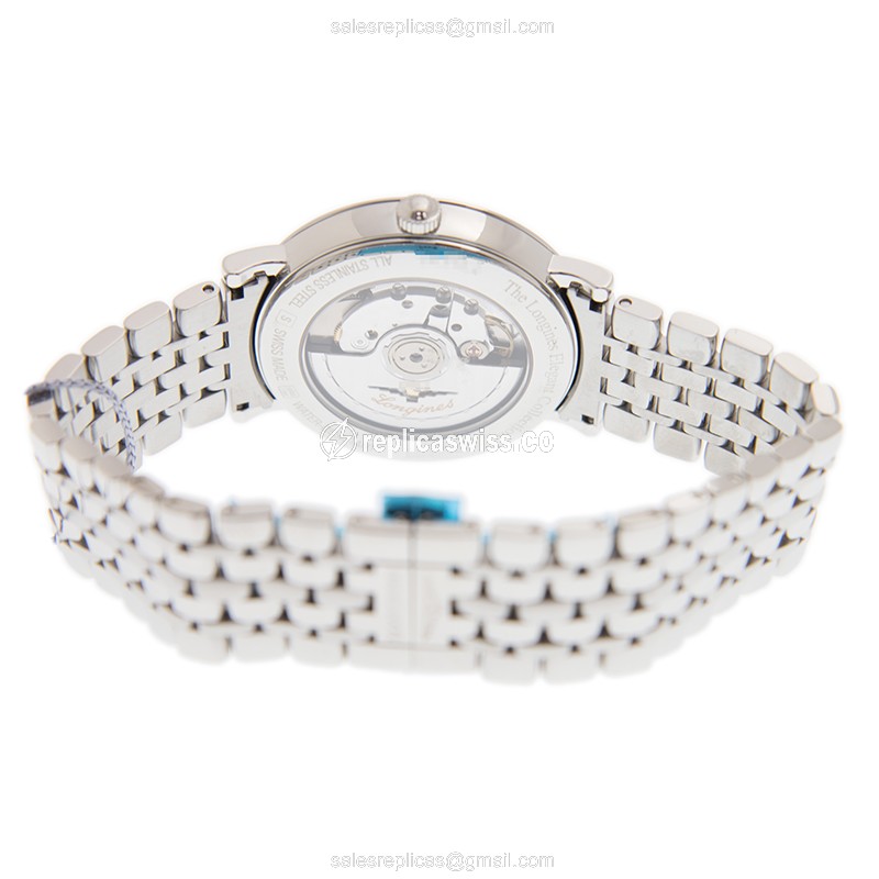 Longines L4.910.4.97.6 Replica - Automatic - Steel Case - Blue Dial, Silver Clasp - View 4