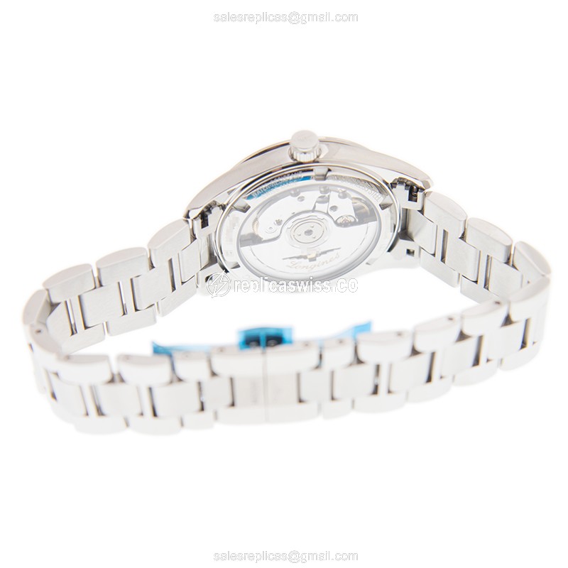 Longines CONQUEST CLASSIC Replica - Automatic - White Dial, Silver Clasp & Strap - View 4