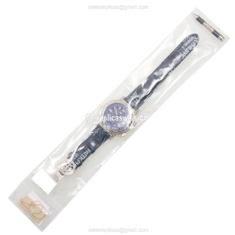 Patek Philippe 6002G-001 Grand Complications Manual Wind 18kt Gold Blue Dial Blue Alligator Clasp - View 2