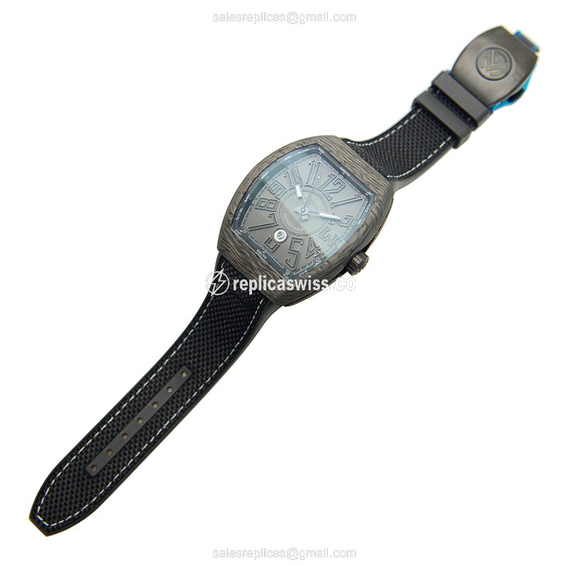 Franck Muller V 45 SC DT Replica | Automatic | Steel Case | Black Dial, Black Clasp - View 2