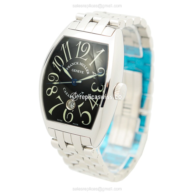 Franck Muller 8880 C DT Automatic - Black Dial - Steel Case & Strap - Sapphire Crystal - View 3