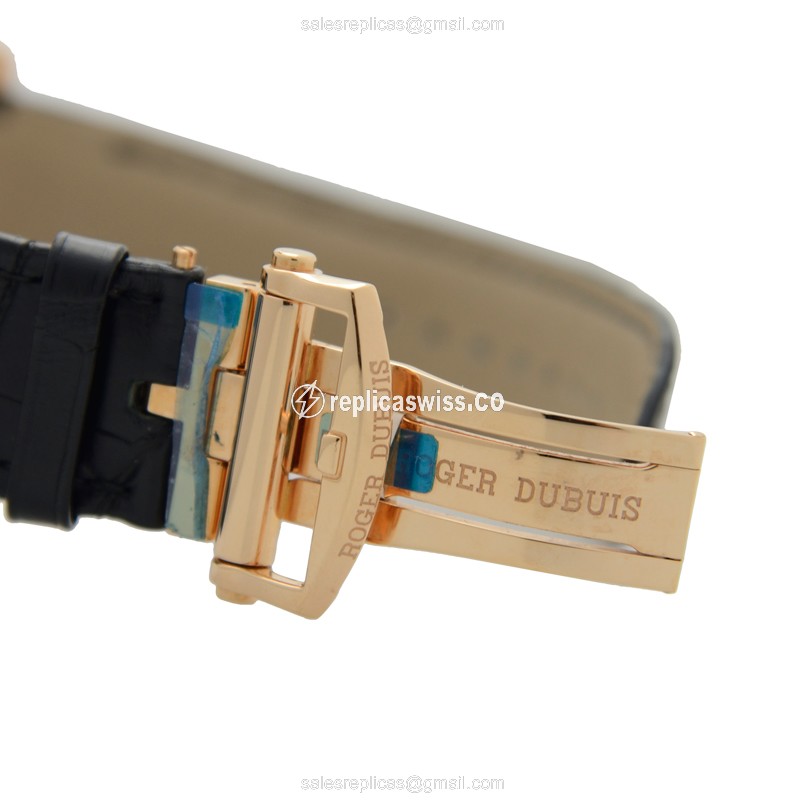 Roger Dubuis RDDBEX0472 EXCALIBUR - Manual - 18kt Rose Gold Case - Skull Dial - Black Alligator Strap - View 4