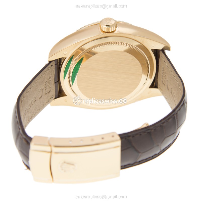 Rolex Sky-Dweller Replica - Automatic - Yellow Gold Case - Gold Dial - View 4