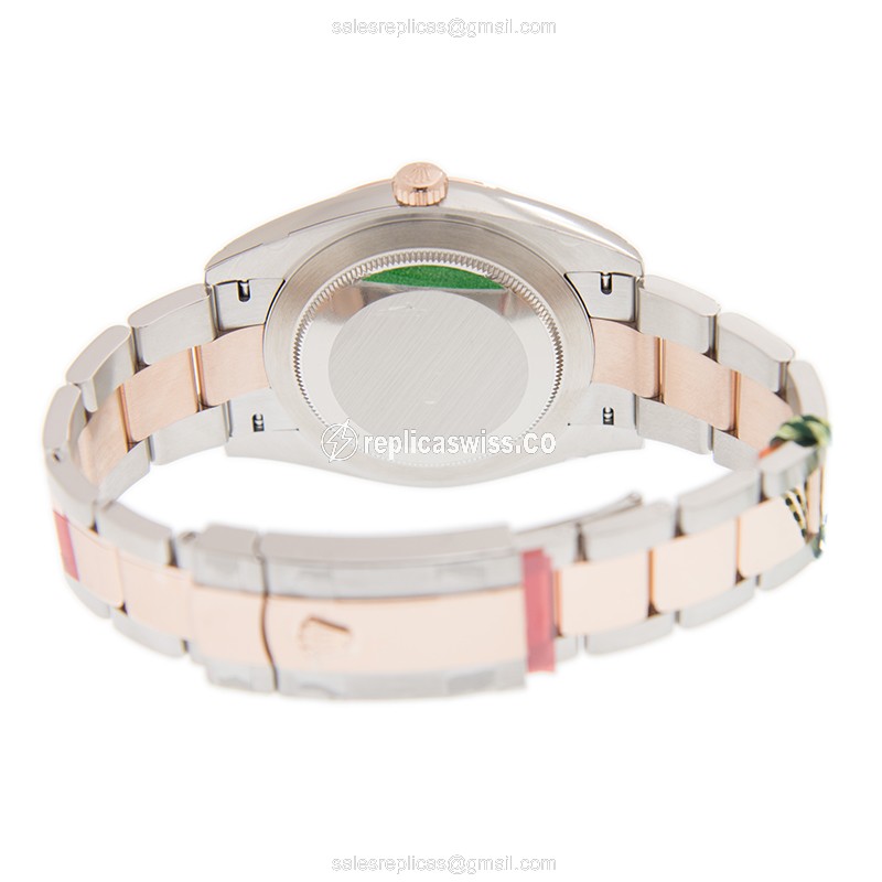 Rolex Datejust Replica - Automatic - 18kt Rose Gold Case - White Dial - View 4