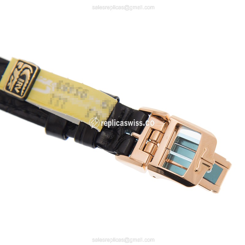 Jaeger-Lecoultre Rendez-Vous Replica - Automatic - 18kt Rose Gold - Diamond Dial - Black Alligator Strap - View 4