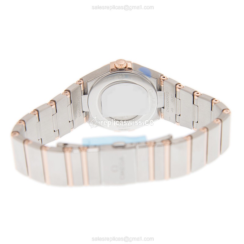 Omega Constellation Replica - Quartz - Rose Gold - White Dial - View 4