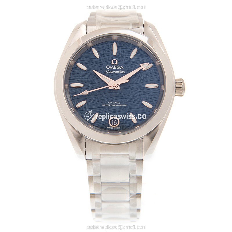 Omega Seamaster Replica - Automatic - Steel - Blue Dial - Silver Steel Clasp - View 2