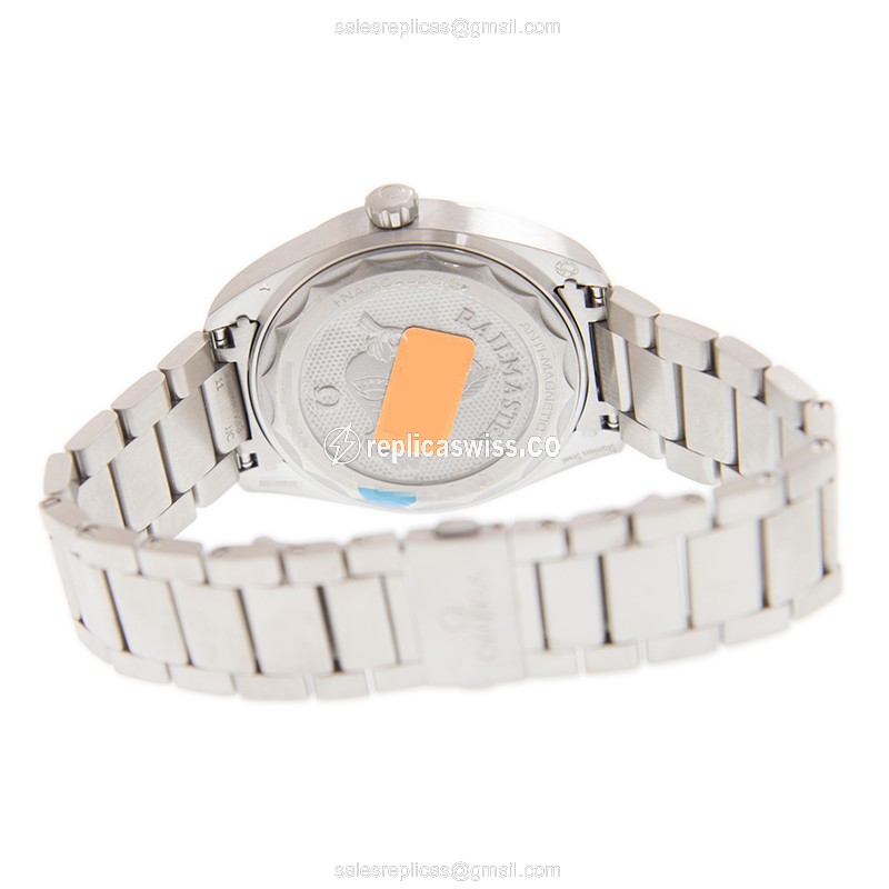 Omega Seamaster Replica - Automatic - Steel - Blue Dial - Silver Steel Clasp - View 4