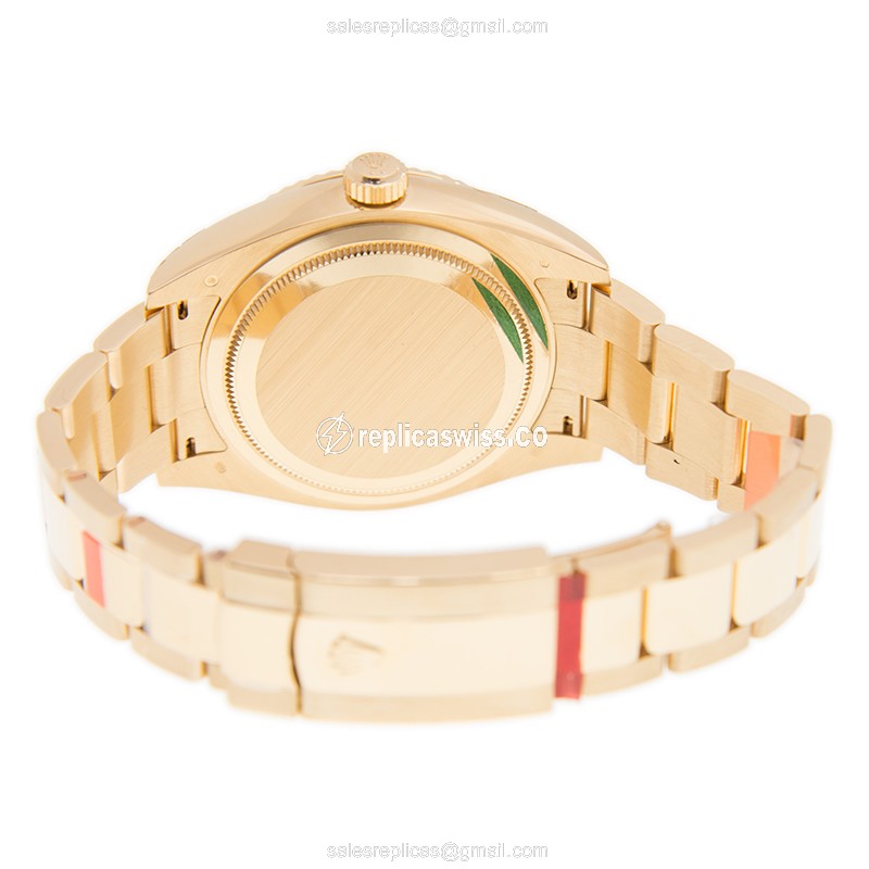 Rolex Sky-Dweller Replica - Automatic - 18kt Yellow Gold - Black Dial - Gold Clasp - View 4