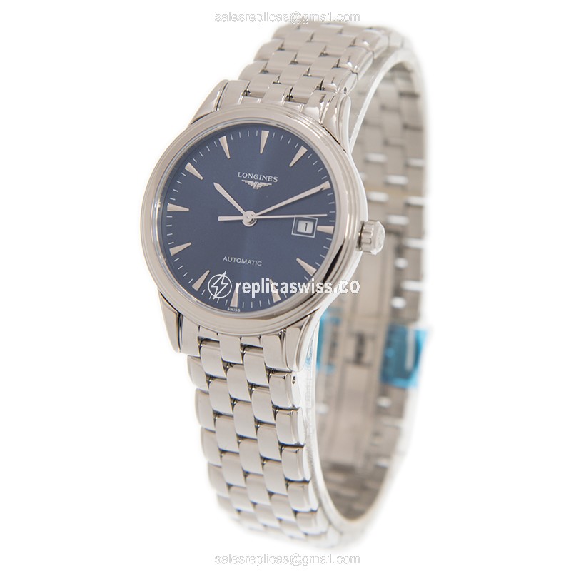 Longines Flagship Replica - Automatic - Steel - Blue Dial - View 3