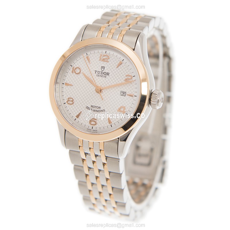 Tudor 1926 Watch - Automatic - Rose Gold & Steel - Silver Dial - View 3