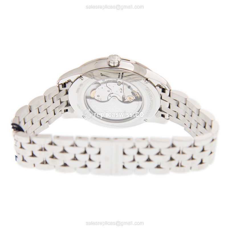 Girard Perregaux 80493D11A161 CATS EYE - Auto - White Dial - Diamond Case - Steel Band - View 4