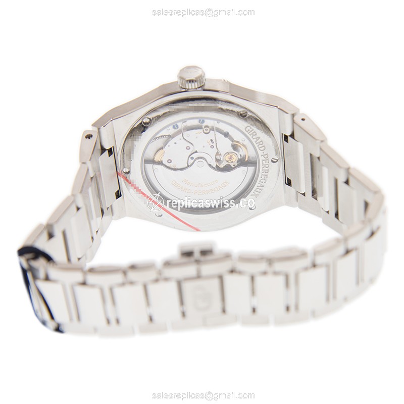 Girard Perregaux Replica LAUREATO - Automatic - Blue Dial - Diamond - Steel Case & Clasp - View 4
