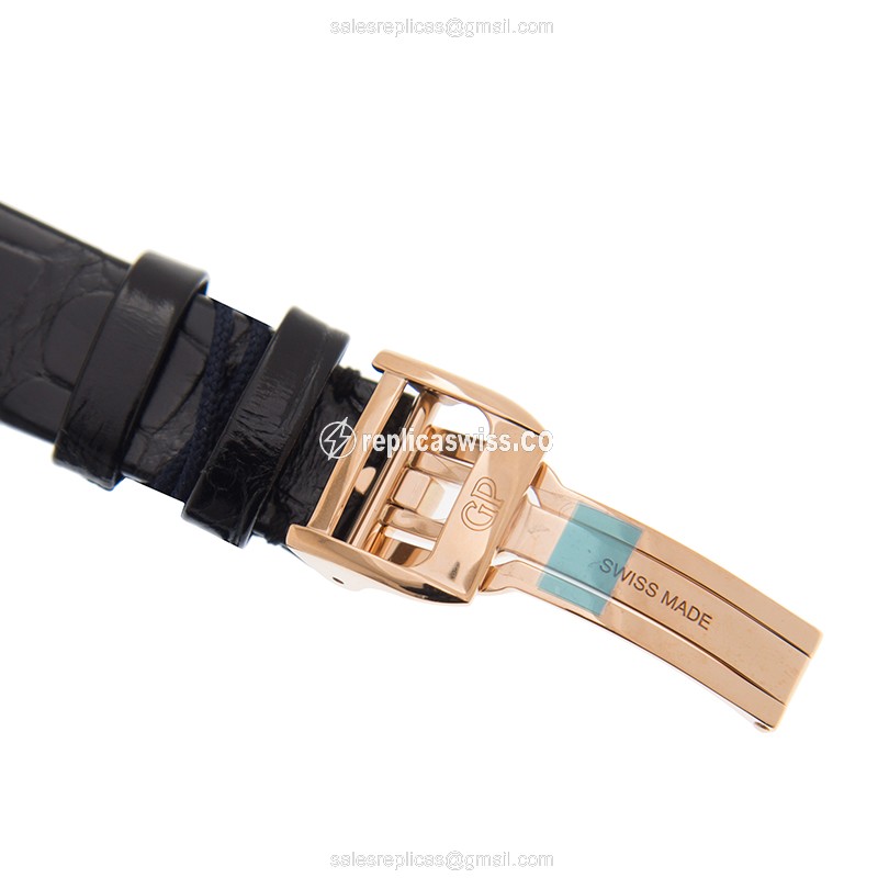 Girard Perregaux 80488D52A751-CK6A CATS EYE - Auto 18kt Rose Gold Diamonds White Dial Alligator Black Clasp - View 4