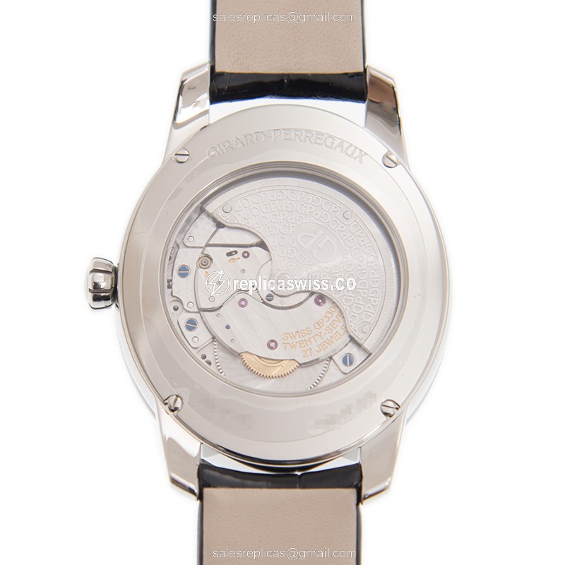 Girard Perregaux CATS EYE - Auto - White Dial - Diamonds - Steel Case & Black Alligator Strap - View 3