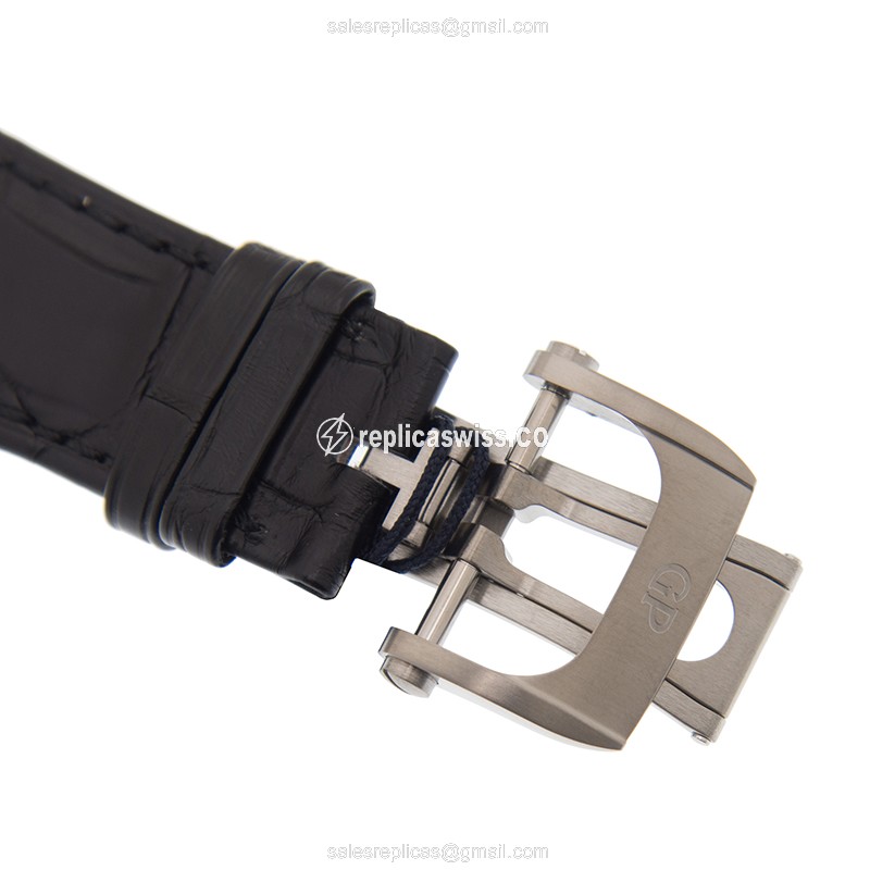 Girard Perregaux 99105-41-232-BB6A Replica - Automatic - 18kt White Gold & Steel - Gray Dial - Black Alligator Strap - View 4