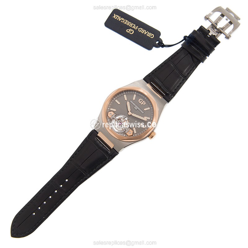Girard Perregaux Replica 99105-26-231 LAUREATO - Automatic - 18kt Rose & Steel - Gray Dial - View 2