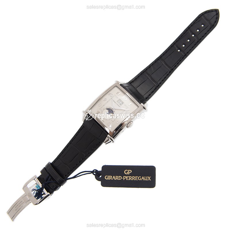 Girard Perregaux 25882-11-121-BB6B Vintage 1945 - Automatic - Stainless Steel - White Dial - Black Alligator Strap - View 2