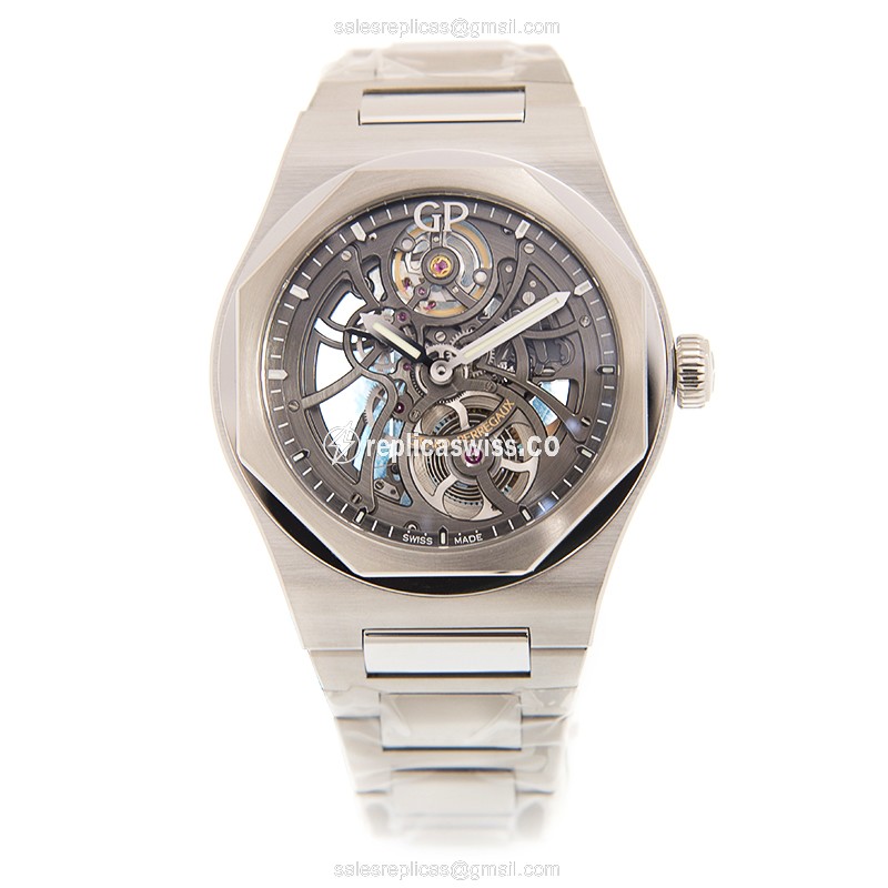 Girard Perregaux 81015-11-001-11A Replica - Automatic - Steel Case - Skull Dial - Black Steel Band - View 2