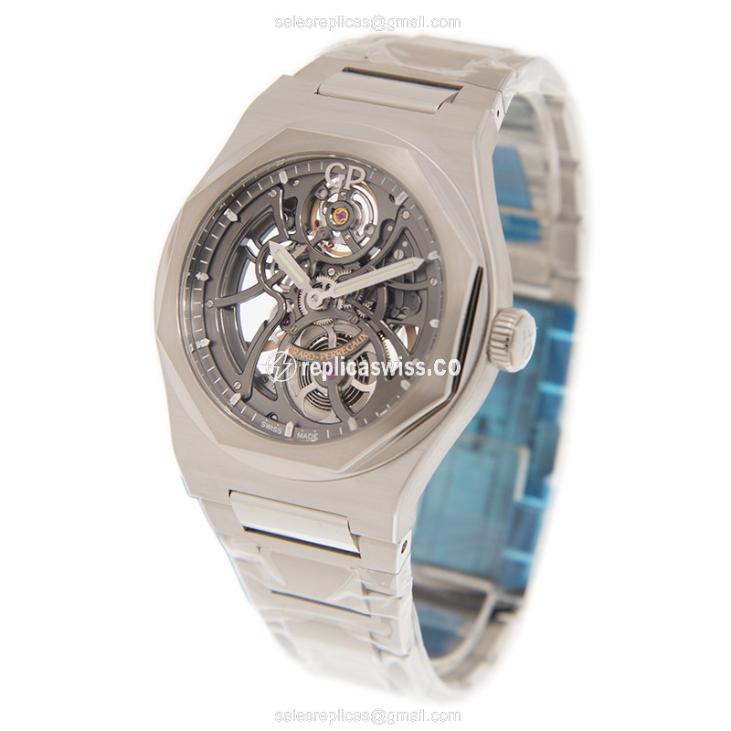 Girard Perregaux 81015-11-001-11A Replica - Automatic - Steel Case - Skull Dial - Black Steel Band - View 3