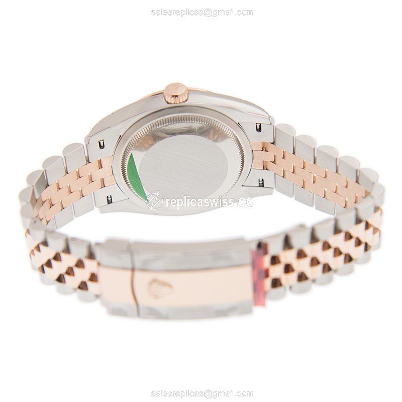 Rolex Datejust Replica - 18kt Rose Gold & Steel - Automatic - White Dial - View 4