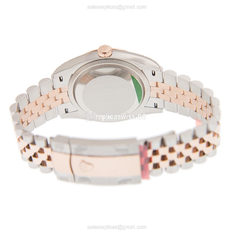 Rolex Datejust Replica - Automatic - White Dial - Steel & 18kt Rose Gold - View 4