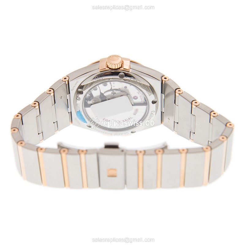 Omega Constellation Replica - Automatic | 18kt Rose Gold Case | Blue Dial | Steel Clasp | Gold Strap - View 4