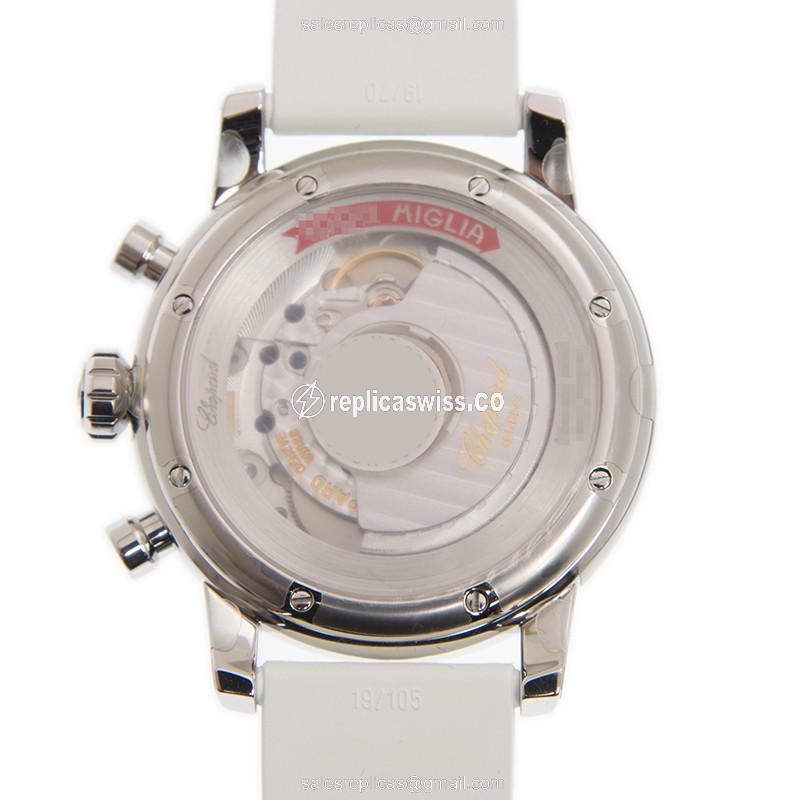 Chopard 168588-3001 Replica - Automatic - White Dial - Steel Case - Rubber Strap - View 3