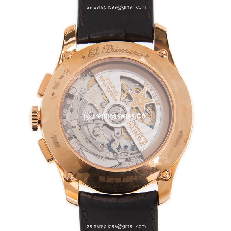 Watch Zenith Commander Replica - Automatic - Rose Gold - Silver - View 3