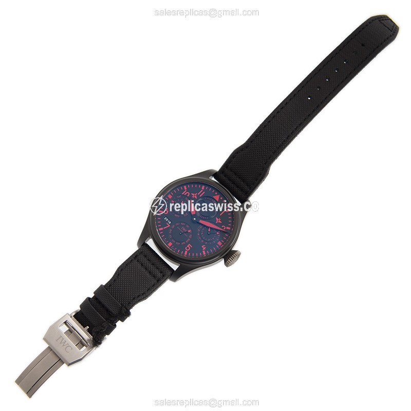 IWC IW502903 PILOTS Replica - Automatic - Ceramic Case - Black Dial - Leather Strap - View 2