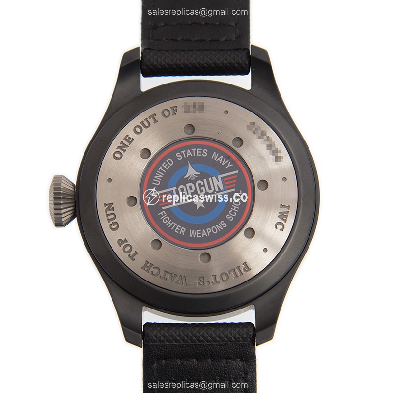 IWC IW502903 PILOTS Replica - Automatic - Ceramic Case - Black Dial - Leather Strap - View 3