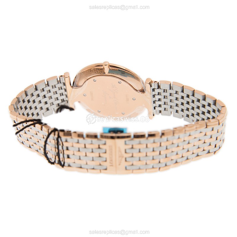 Longines LA GRANDE Replica - Quartz - 18kt Rose Gold & Steel - White Dial - View 4