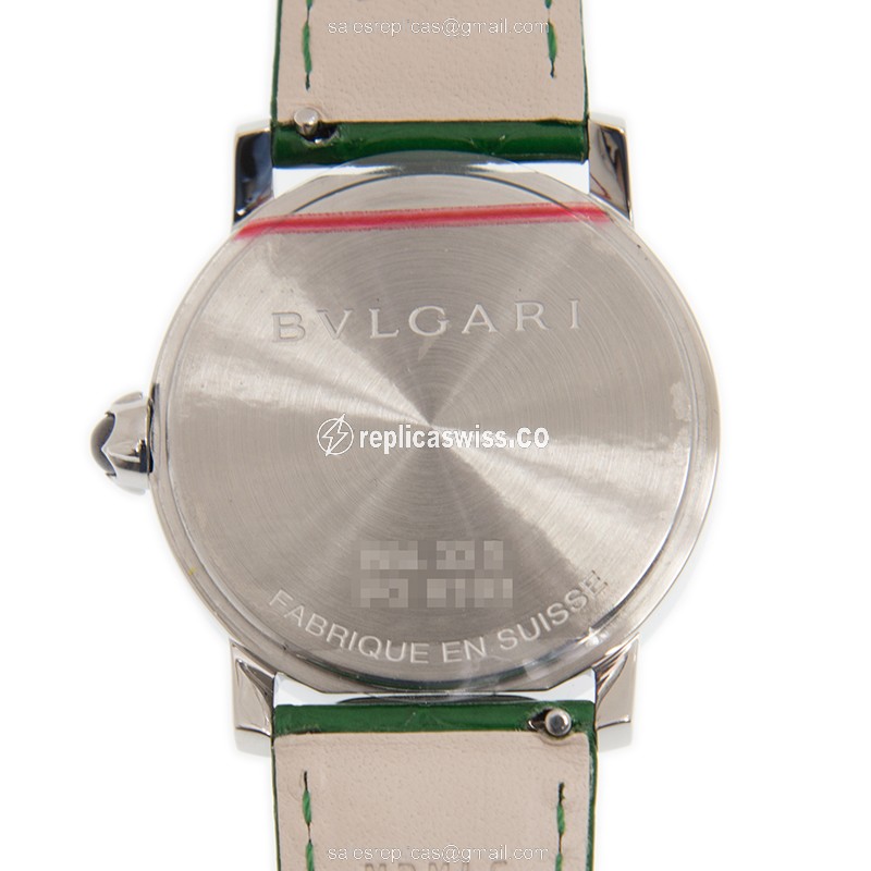 Bulgari BBL33WSLC4/12 Replica - Automatic - White Dial - Green Alligator Strap - View 3