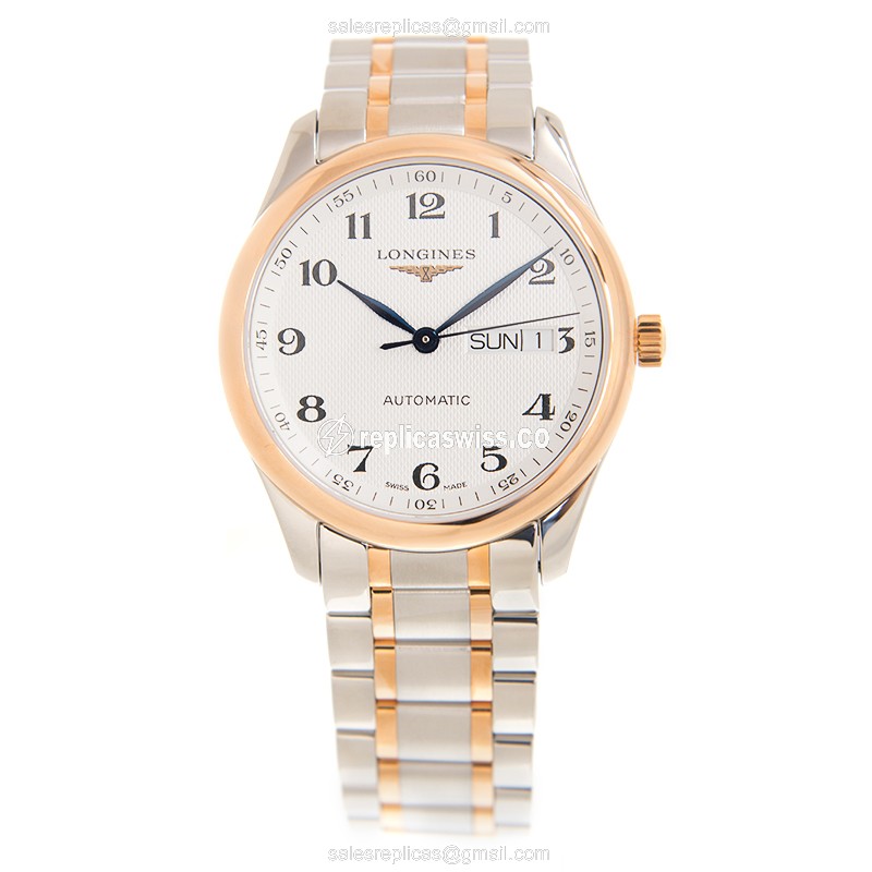Longines L2.755.5.79.7 Replica - Automatic - 18kt Rose Gold Case - White Dial - View 2