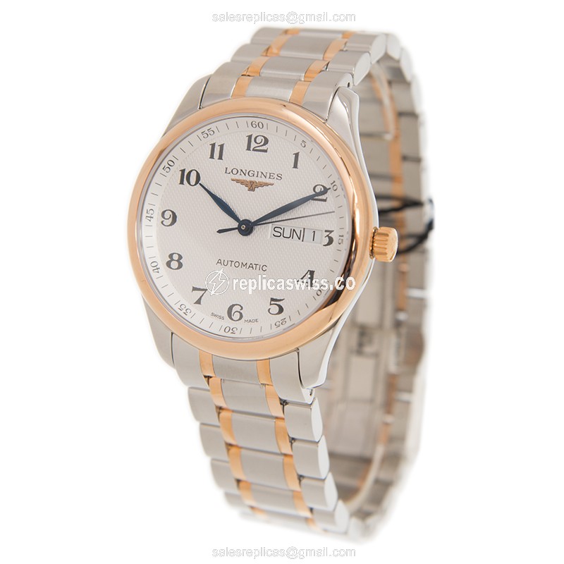 Longines L2.755.5.79.7 Replica - Automatic - 18kt Rose Gold Case - White Dial - View 3