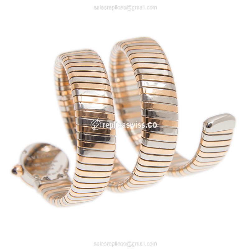 Bulgari BBLP191TSG Quartz - 18kt Rose Gold Case - Black Dial - Bangle Clasp - View 4