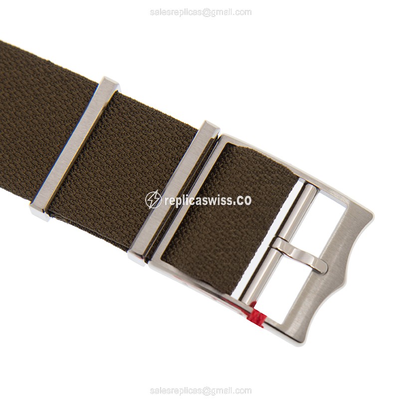 Tudor Black Bay Replica - Automatic - Gold/Steel - Black Dial - Green Canvas Strap - View 4