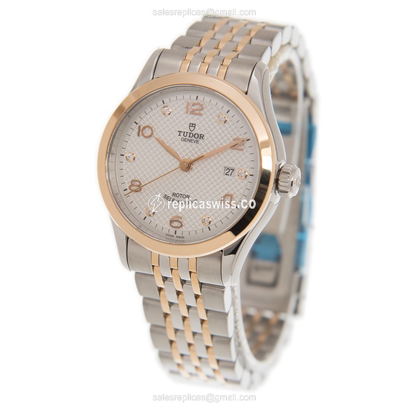 Tudor 91351-67011-6DI-SV Replica | Automatic | 18kt Rose Gold Case | Silver Dial - View 3