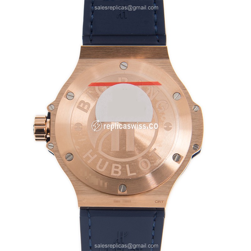 Hublot Big Bang Replica - Quartz - Blue Dial - Alligator - View 3