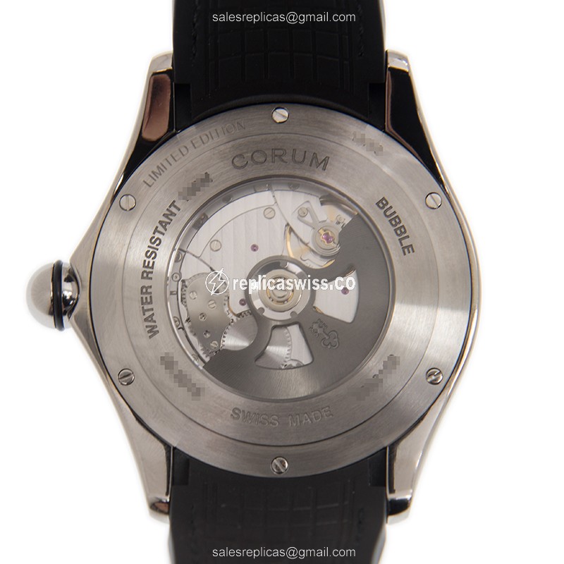 Corum Bubble Replica - Automatic - Red Dial - PVD Titanium Case - Black Rubber Strap - View 3