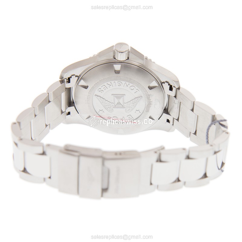 Longines CONQUEST Replica - Automatic - Steel Case - Gray Dial, Silver Clasp - View 4
