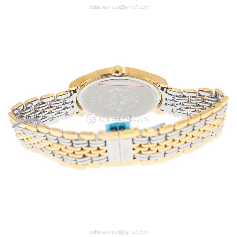 Longines Lyre Quartz Replica - 18kt Gold & Steel - White Dial - View 4