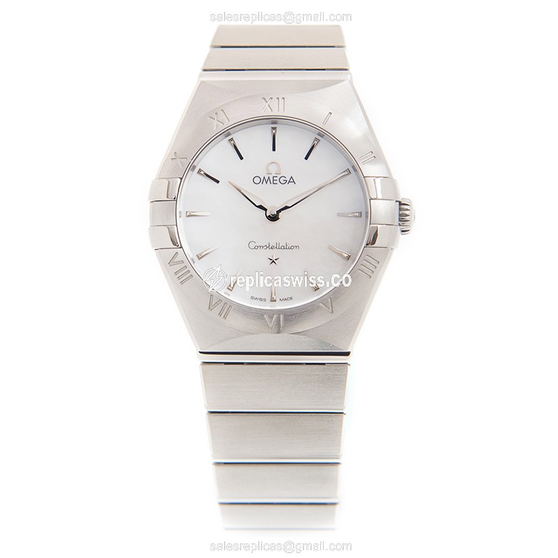 Omega Constellation Replica - Quartz - Stainless Steel Case - White Dial - Silver Clasp, Steel Strap - View 2