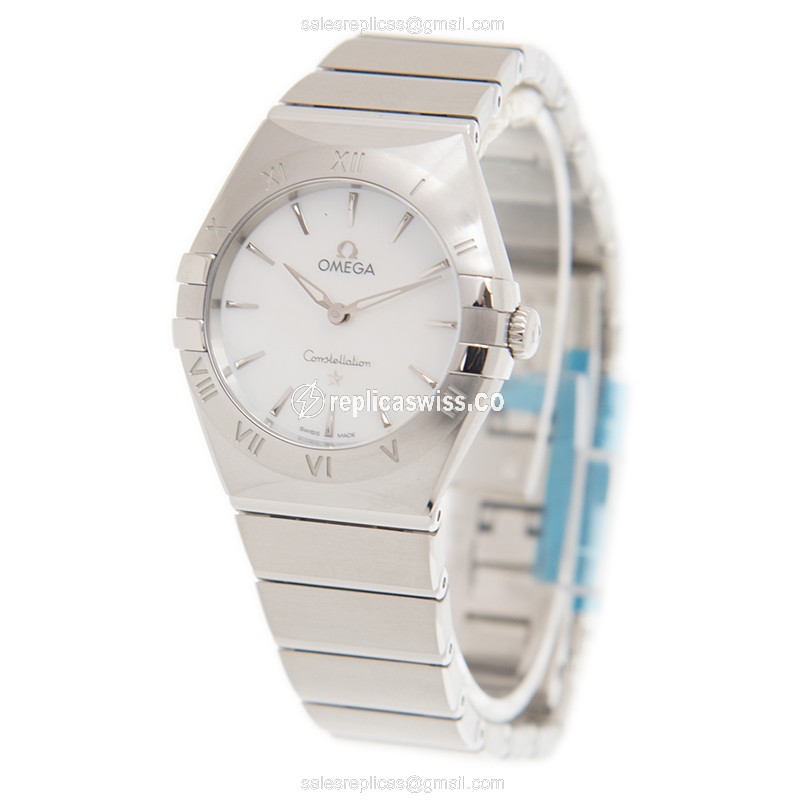 Omega Constellation Replica - Quartz - Stainless Steel Case - White Dial - Silver Clasp, Steel Strap - View 4